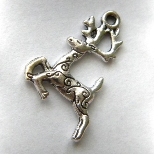 Přívěsek - jelínek 20x14 mm - 2 ks