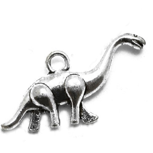Kovový přívěsek - dinosaurus 15x26 mm - 1 ks