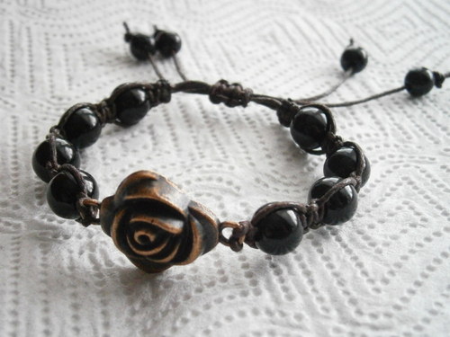 Náramek Shamballa s růžičkou — foto 1