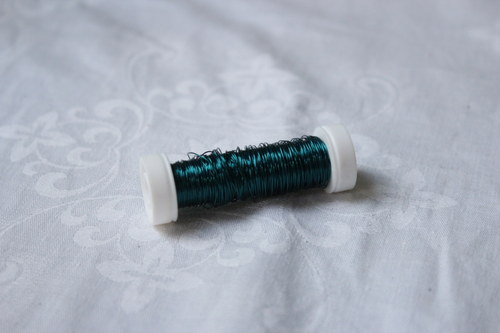 Měděný obarvený smaragdový drát - 0,3 mm