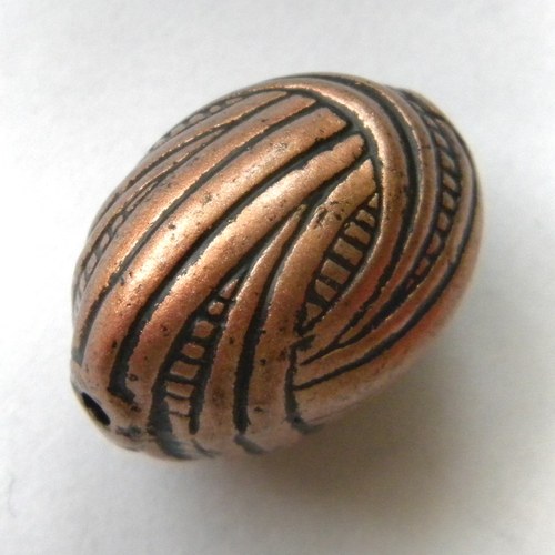 Plastový pokovený korálek 23x17 mm - 2 ks