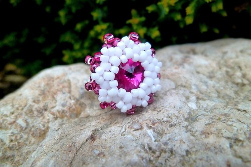 Swarovski prstýnek "Fuchsia" dětský! — foto 1