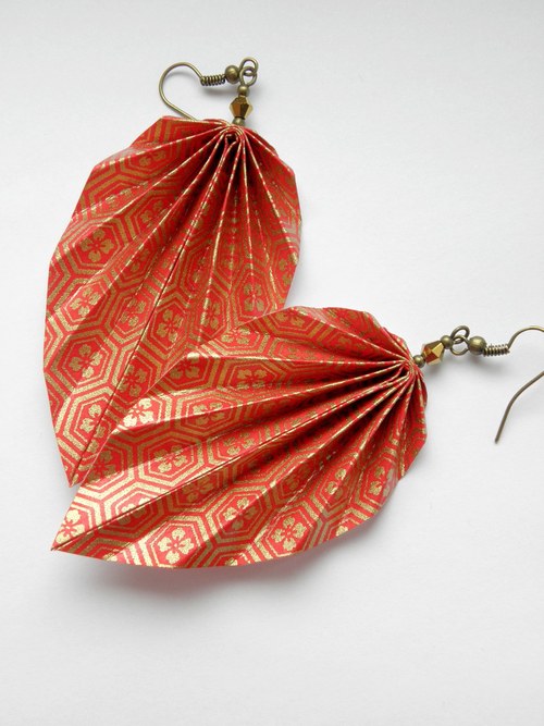 - origami leaf - náušničky — foto 1