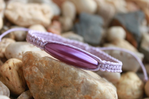 Simple Elegance.. Náramek makramé/shamballa — foto 1
