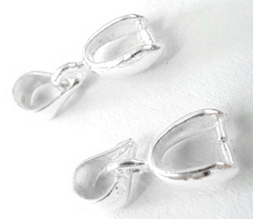 Šlupna na uchycení přívěsku/ stříbro/ 4x13mm/ 2ks
