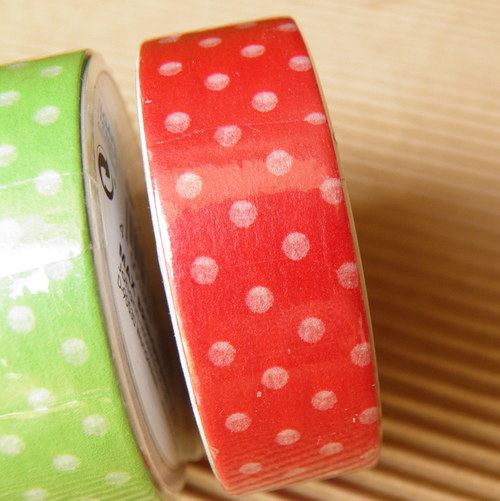 Washi páska červená puntík — foto 1