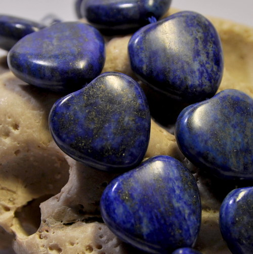LA224/4 Lapis lazuli - srdce 20x19 mm — foto 1