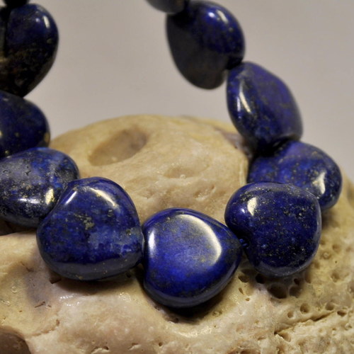 LA224/3 Lapis lazuli - srdce 13mm — foto 1