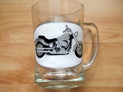 Malovaný krýgl - motorka