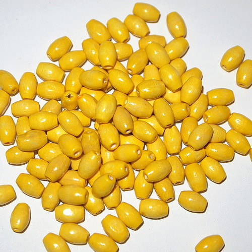 Dřevěné korálky - válečky 8 x 5 mm (cena 200ks)