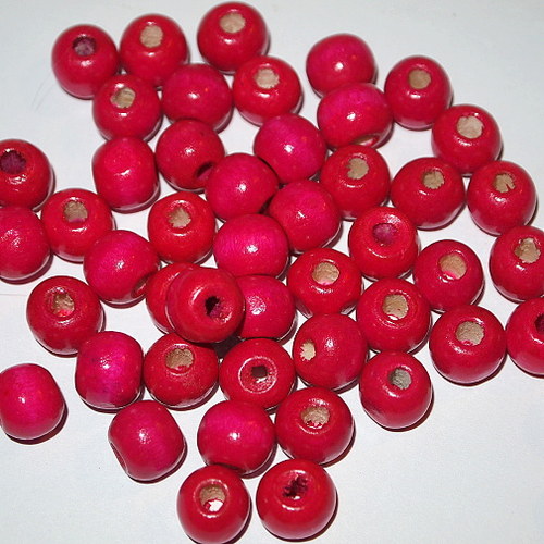 Dřevěné korálky - kuličky 10 mm (cena 50ks)