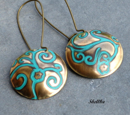 Náušnice ,,TURQUOISE WAVES 2,, — foto 1