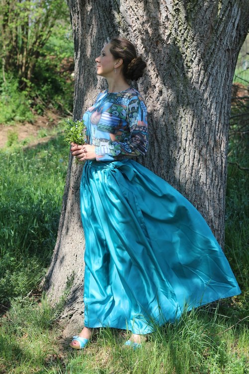 Tyrkysová sukně — foto 1