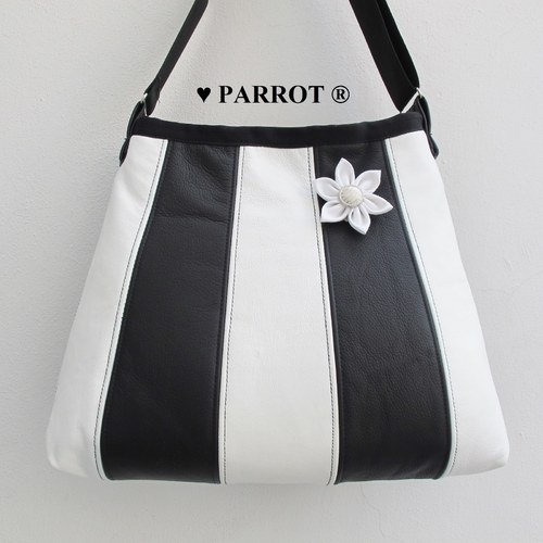 Kožená - BLACK AND WHITE no. II.- PARROT® — foto 1