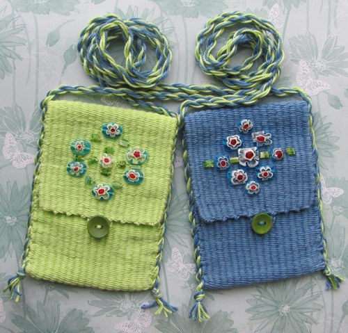 Millefiori květinová kapsička (modrá) — foto 1