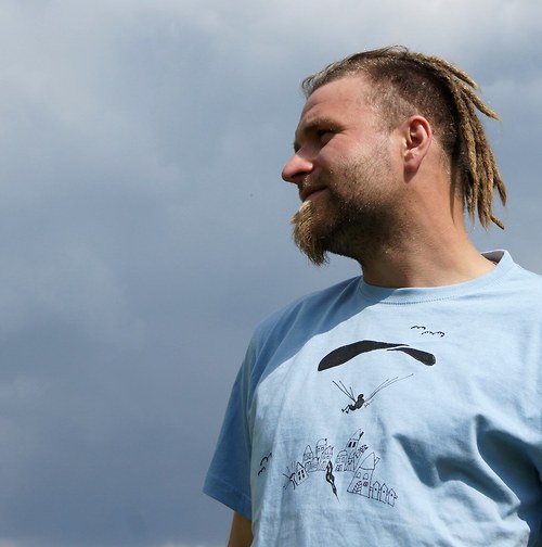 Modré padáčkové L — foto 1
