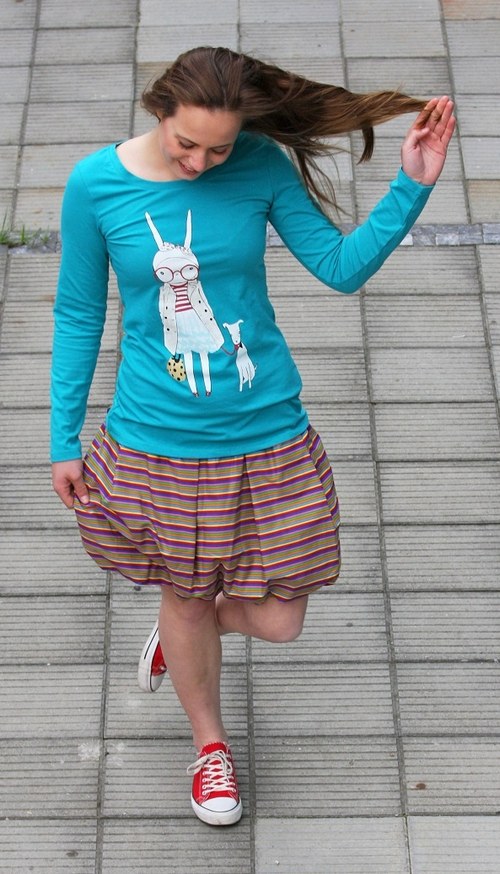 Balonová sukně...pruhy — foto 1
