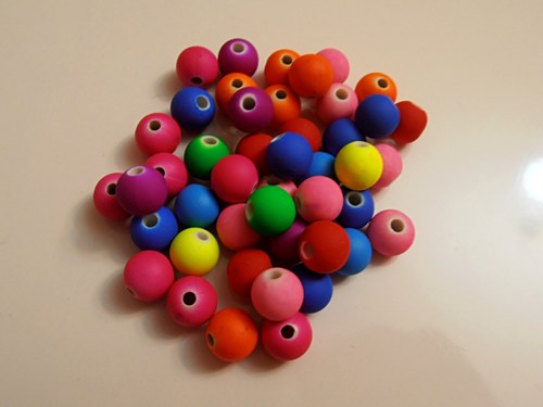 Neonové kuličky 8mm - mix 20ks — foto 1
