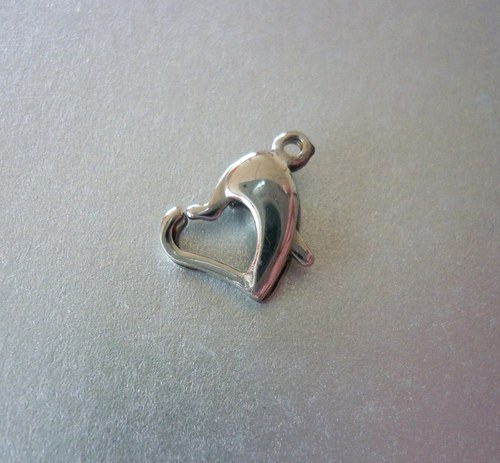 Ch 51/ karabinka srdíčko CHIR. OCEL 316L / 11,5 mm