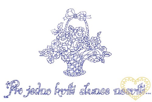 Nástěnná textilní kuchařka - Pro jedno kvítí
