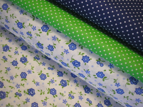 Látka - MODRÉ KYTIČKY — foto 1