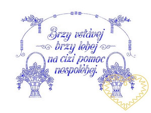 Nástěnná textilní kuchařka - Brzy vstávej