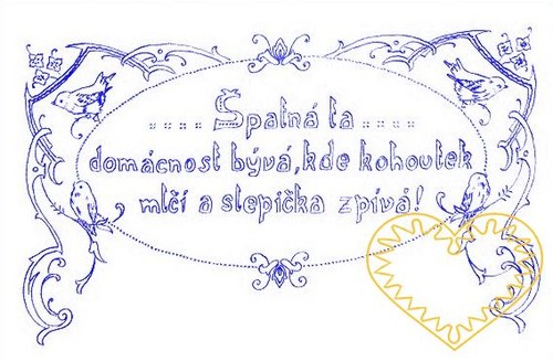 Nástěnná textilní kuchařka - Špatná ta domácnost