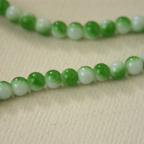 Zeleno bílý 6mm 10/140 ks