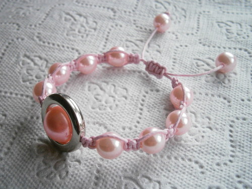 Náramek Shamballa růžový — foto 1