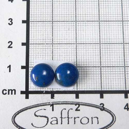 Lapis lazuli, kabošonek 1cm, pár č.1 — foto 1