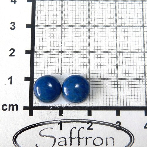 Lapis lazuli, kabošonek 1cm, pár č.3 — foto 1