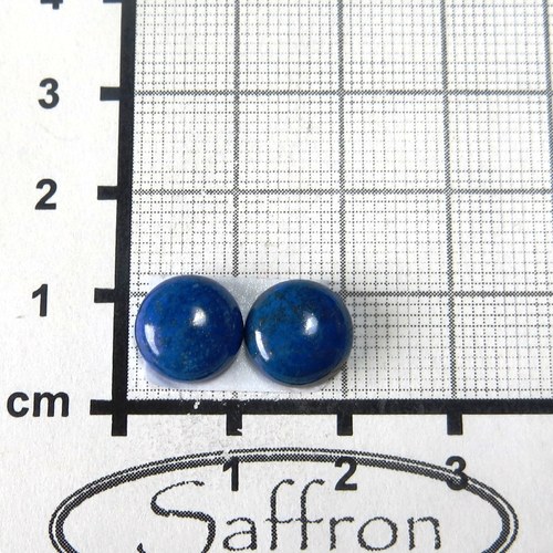 Lapis lazuli, kabošonek 1cm, pár č.5 — foto 1