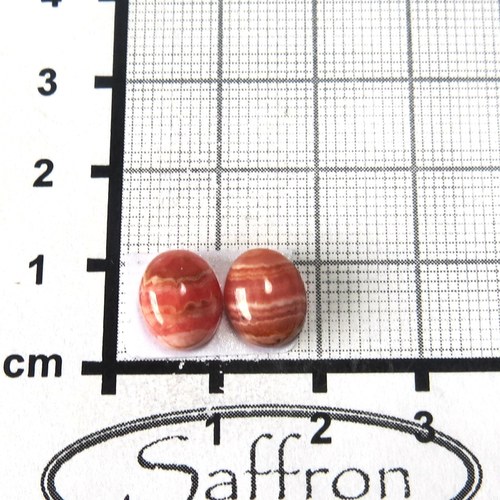 Rodochrozit Argentina Extra, pár 8x10mm, č.04 — foto 1