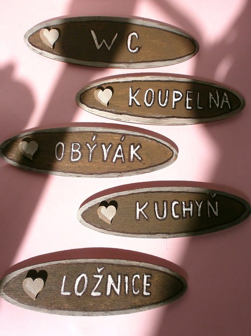 Cedulka na dveře - ELEGANCE brown (kuchyň) — foto 1