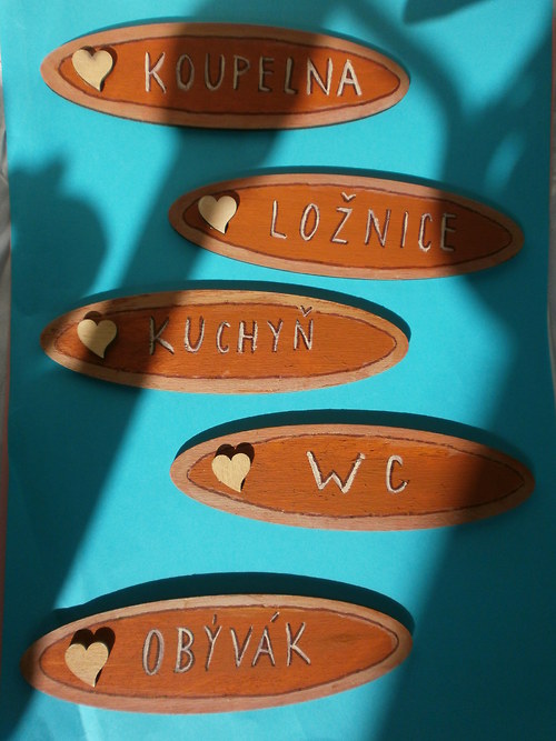 Cedulky na dveře - ELEGANCE orange (WC) — foto 1