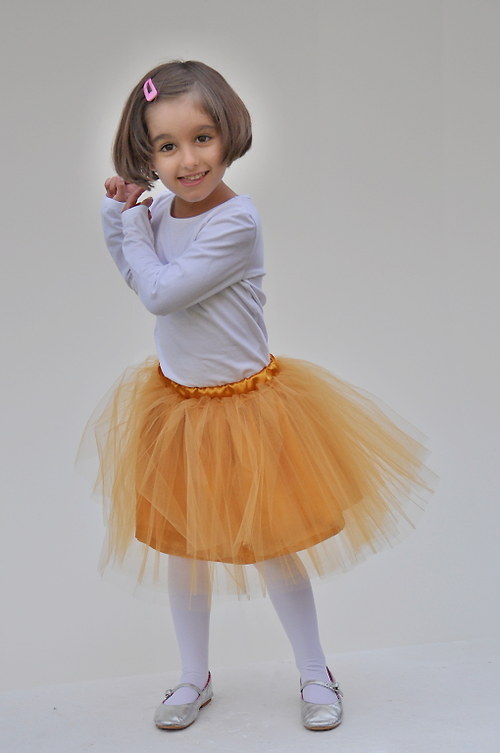 Tylová sukně zlatá — foto 1