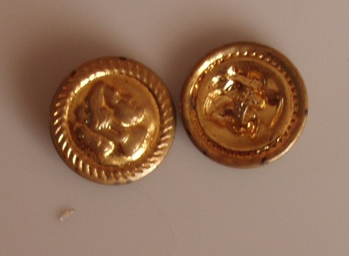 Knoflík zlatý - hlava.