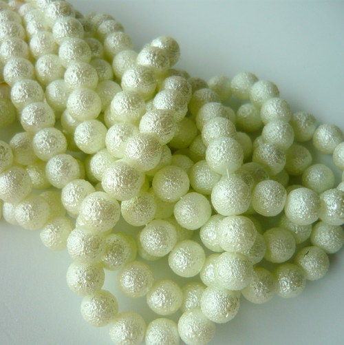 Voskované perly vroubkované 10mm - 10 ks