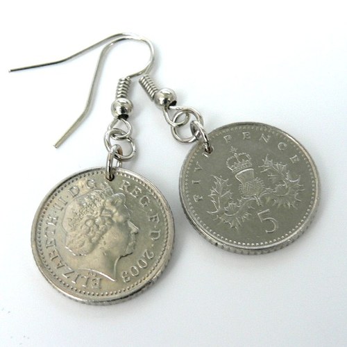 Náušnice - 5 pence II — foto 1