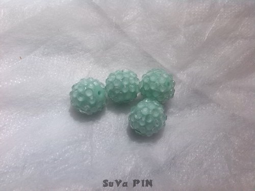 Korálky disko sv modrý 14mm, 5 ks