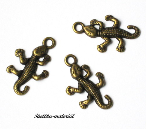 1720.Ještěrka/ 25,5x15,5mm/ 2 kusy