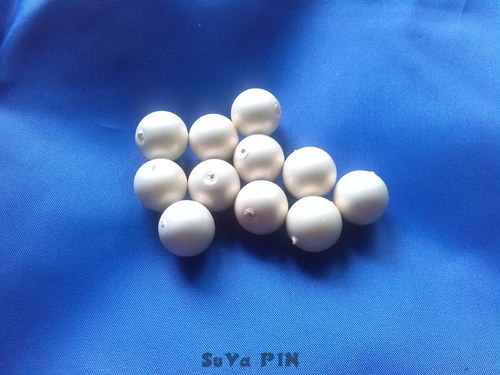 Voskované perly bílá 14mm; 10 ks