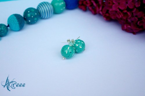 Turquoise Butterfly - náušnice — foto 1