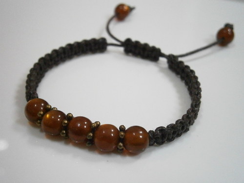 Náramek Shamballa hnědý — foto 1