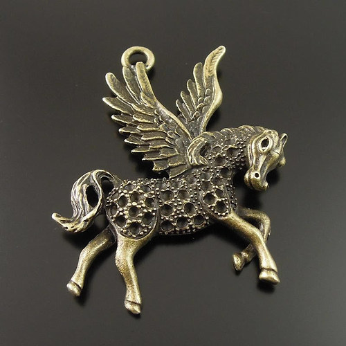 Přívěsek - okřídlený kůň, bronz, 1 ks