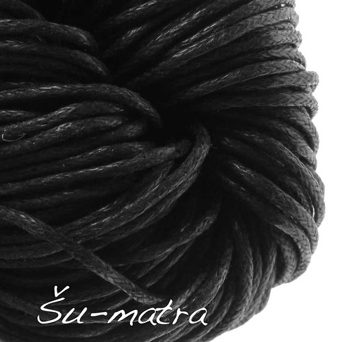 Voskovaná šňůra černá, 1 mm (5 m) — foto 1
