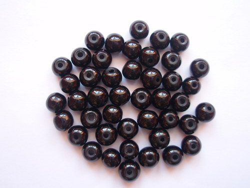 Voskované perly černé 6 mm 40 ks — foto 1