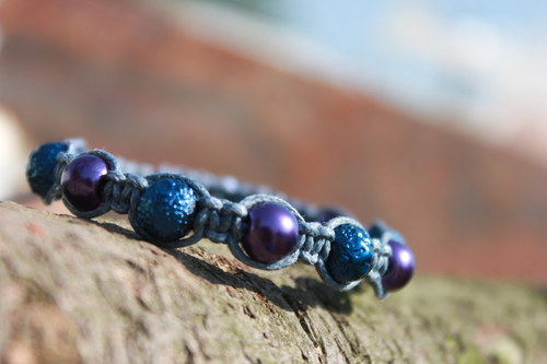 Náramek makramé/shamballa — foto 1