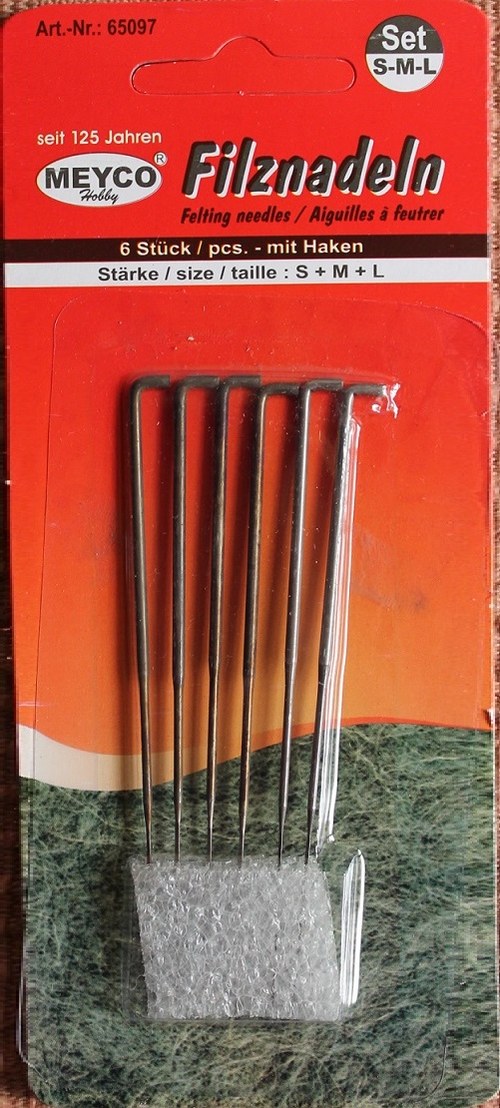 Plstící jehly - Sada S-M-L (6ks)