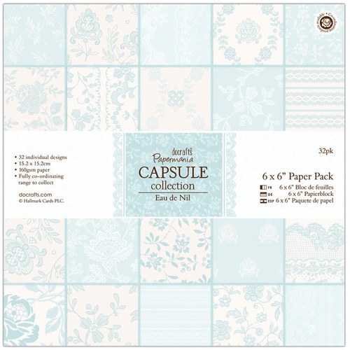 Sada papírů (32ks) 15x15cm Capsule - Eau De Nil — foto 1